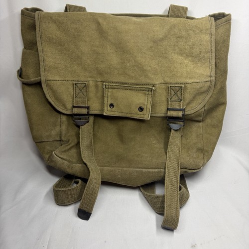 Vtg military canvas messenger - military,