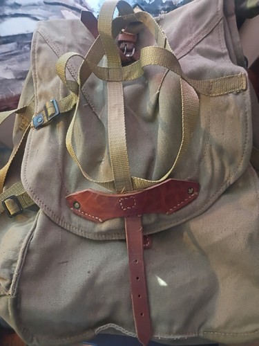 Romanian army canvas backpack - romanian,